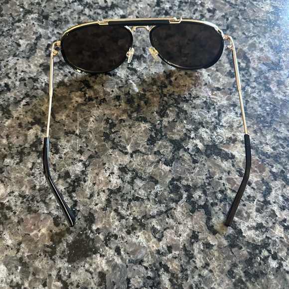SOLD @ TRR - Tom Ford TF0666 Tripp Aviator Sunglasses 58mm, Black on Gold. - Picture 3 of 6